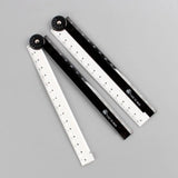 Folding Ruler Black And White Simple Graphic Primary Creative Birthday School Gift Stationery Drawing Student School Supply 1pcs