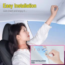 Parasol mejorado para Tesla Model Y 3 Highland, parasol anti-UV, visera protectora de techo, hebilla de tela para hielo, cubierta de refrigerador para tragaluz de vidrio