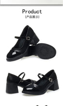 Women Shoes 2024 New Fashion Retro Round Toe Soft Leather Casual Mary Jane Shoes Shallow Mouth Waterproof Platform Shoes