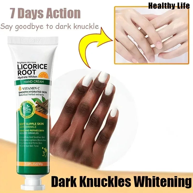 Clareamento Dark Knuckles Cream, Ilumine o creme de mãos Clarear Dull Corrector, Removedor de manchas hidratantes, Cuidados com a pele coreana