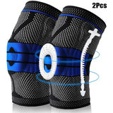 Silicone Padded Knee Pads Supports Brace Basketball Fitness Meniscus Patella Protection Kneepads Sports Safety Knee Sleeves
