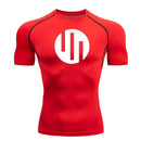 Gym Short Sleeve Running T-Shirt Men's Compression Long Sleeve Shirt Sun Protection Quick Drying Sports Top Black Sportswear 4xl