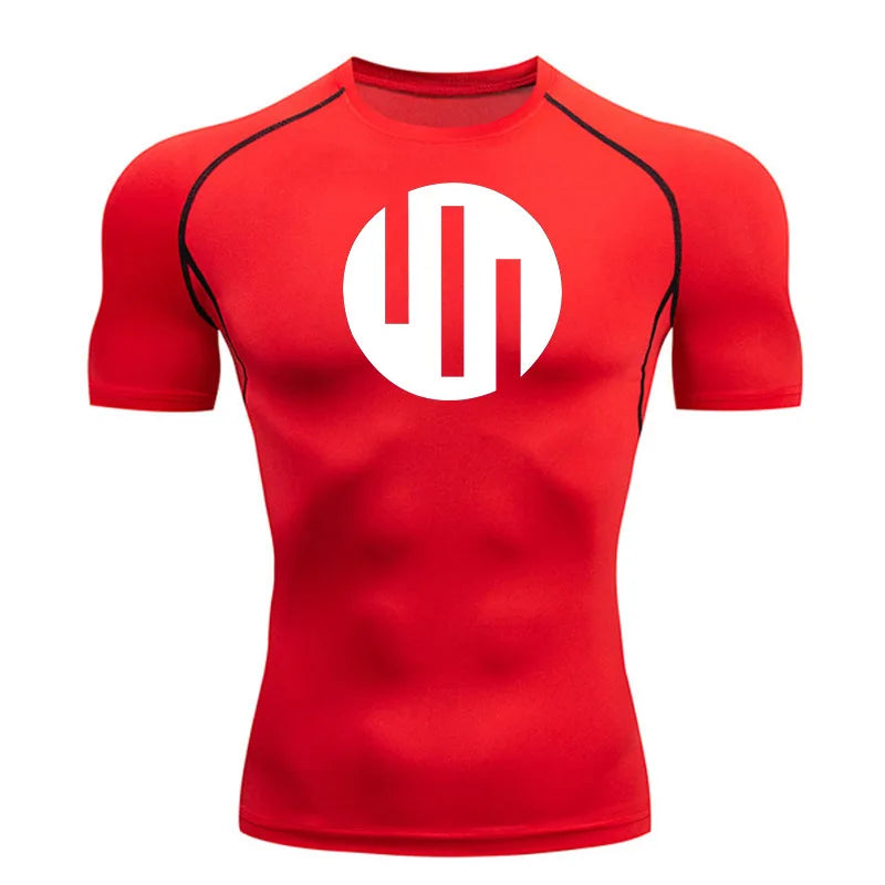 Gym Short Sleeve Running T-Shirt Men's Compression Long Sleeve Shirt Sun Protection Quick Drying Sports Top Black Sportswear 4xl