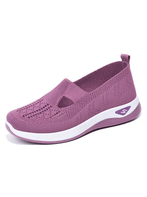Women's Solid Color Breathable Sneakers, Soft Sole Shoes, Lightweight Shoes, Mesh Casual Shoes 