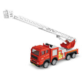 Children Fire Truck Pull Back Toys Fire Telescopic Ladder Truck Inertia Car Fire Rescue Water Tanker Model Boys Birthday Gift