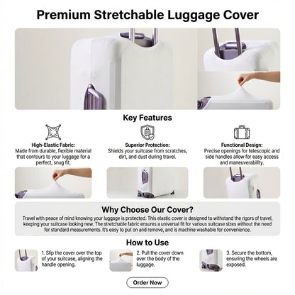 Luggage Cover Protector Elastic Waterproof Dustproof For 18-32 Inch Suitcase Travel Accessories