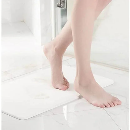 Alfombra de piedra de diatomeas, absorbente, antideslizante, de secado rápido, para ducha.