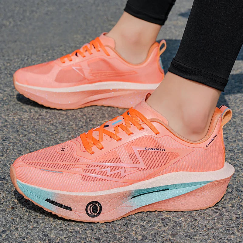 Unisex Sports Running Shoes for Men Women Training Soft Rebound Shock-Absorbing Summer Outdoor Jogging Shoes for Teenagers