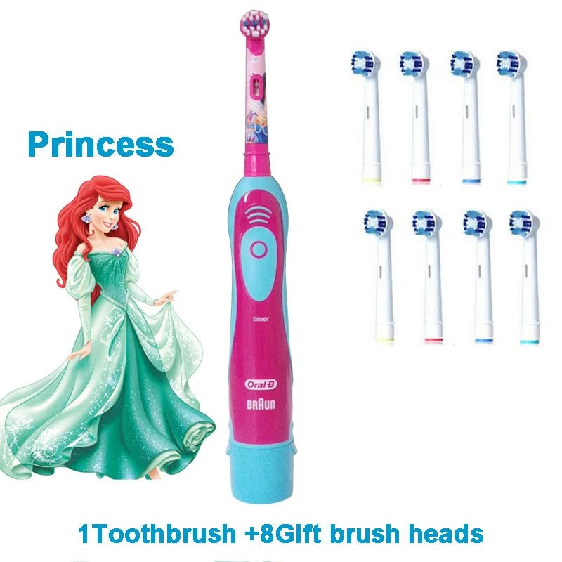Oral B Electric Toothbrush Soft Bristle Protect Gum for Kid Waterproof Timer Teeth Brush with Extra Supplement Brush Head Refill