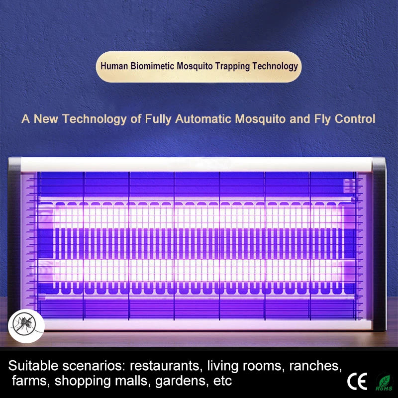 Lámpara antimosquitos comercial, silenciosa, para control de insectos, para habitaciones de hotel, para colgar en la pared, con forma de estrella, descarga eléctrica para mosquitos y moscas. 