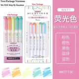 New Zebra Mildliner Highlighter Pastel Full Set 5 Colors Set Marker Pen Double Ended Art Stationery Supply for Drawing Painting