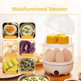 Automatic Electric Egg Steamer Multifunctional Electric Egg Boiler Double-Layer Egg Cooker Mini Kitchen Breakfast Machine