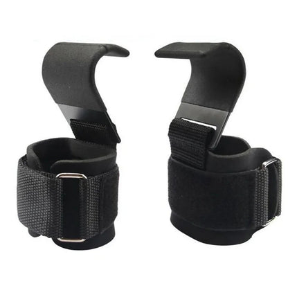1PC Weight Lifting Hook Grips with Wrist Wraps Gym Hand-Bar Wrist Strap  Fitness Hook Weight Strap Pull-Ups Power Lifting Gloves