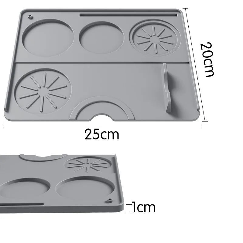 Home Coffee Machine Table Mat Anti-slip Silicone Coffee Mat Tamper Holder Station Cup Drainer Barista Coffee Accessories