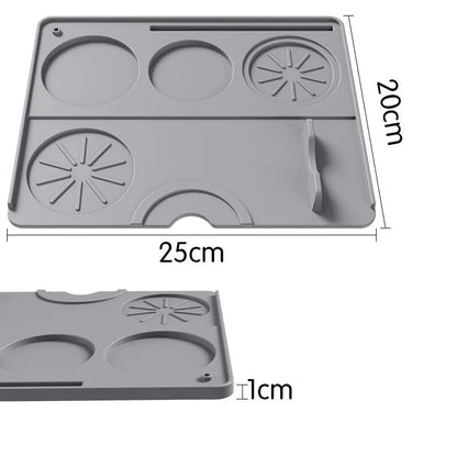 Home Coffee Machine Table Mat Anti-slip Silicone Coffee Mat Tamper Holder Station Cup Drainer Barista Coffee Accessories
