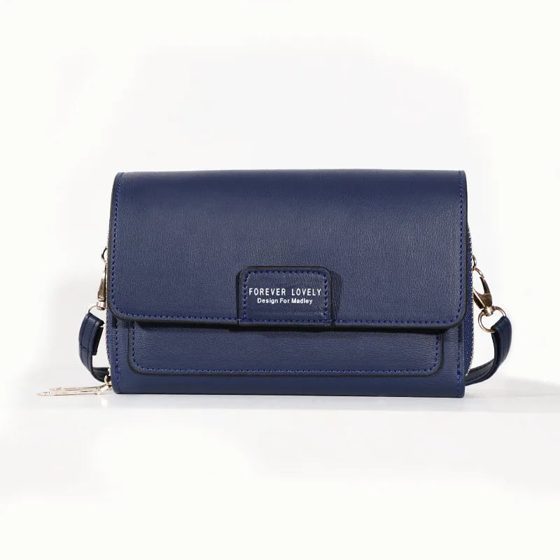 Nuevos bolsos de piel sintética para mujer, multifuncionales, de gran capacidad, tipo bandolera, a la moda, para teléfono