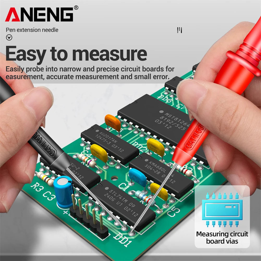 2/4/6pcs Insulation Piercing Needle Pin Non-Destructive Multimeter Test Probe 10A 600V for 2mm Test Lead Multimeter Test Probes