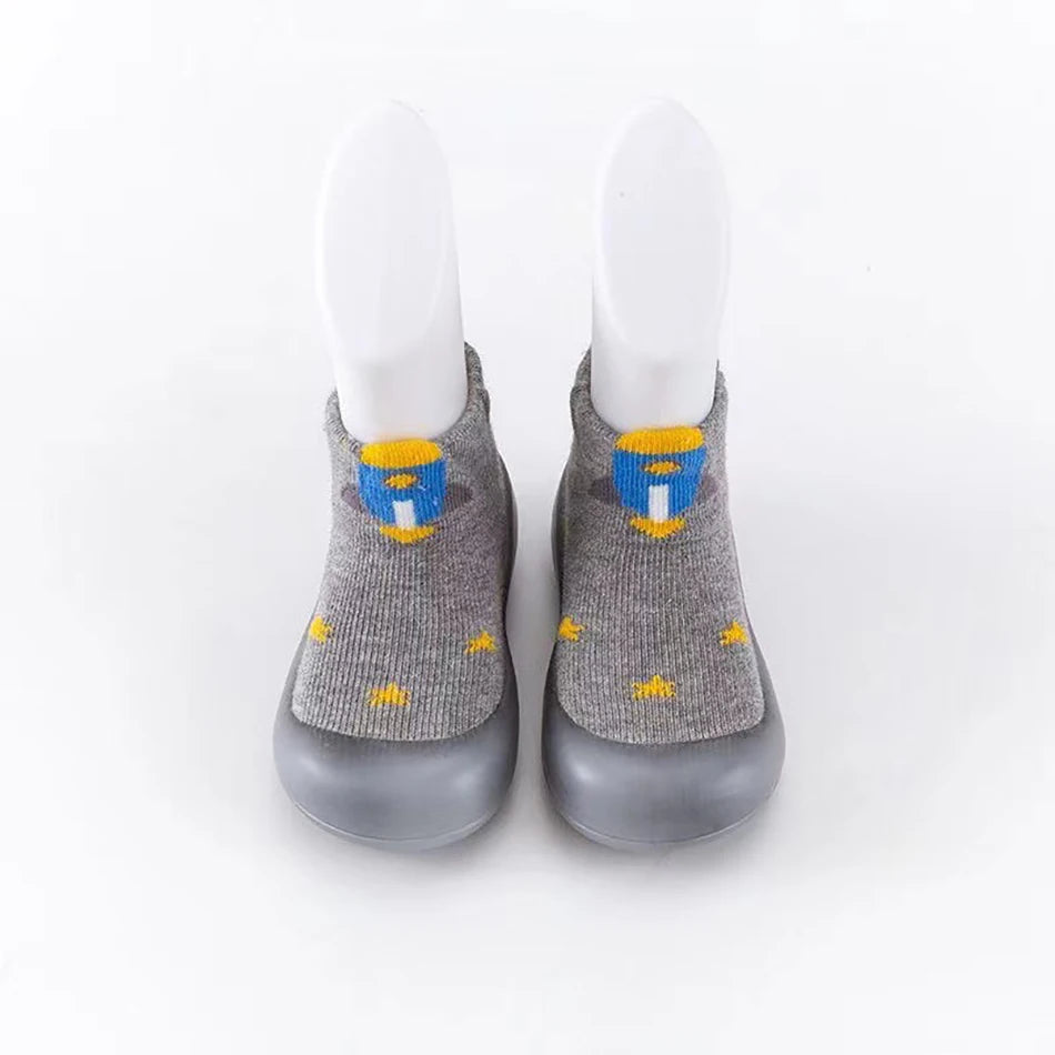 Cute and Comfy Cotton Newborn Baby First Walkers Socks Baby Soft-Soled Indoor Casual Shoes Breathable and Non-Slip Baby Shoes