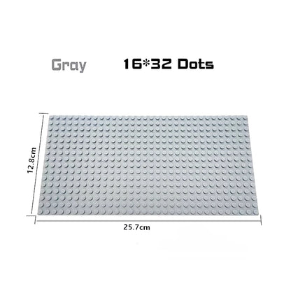 Placa base de 32 x 32, 16 x 32, 16 x 16 puntos, bloques de construcción, placa base de plástico para bricolaje, accesorios de ladrillo clásicos, juguete para niños