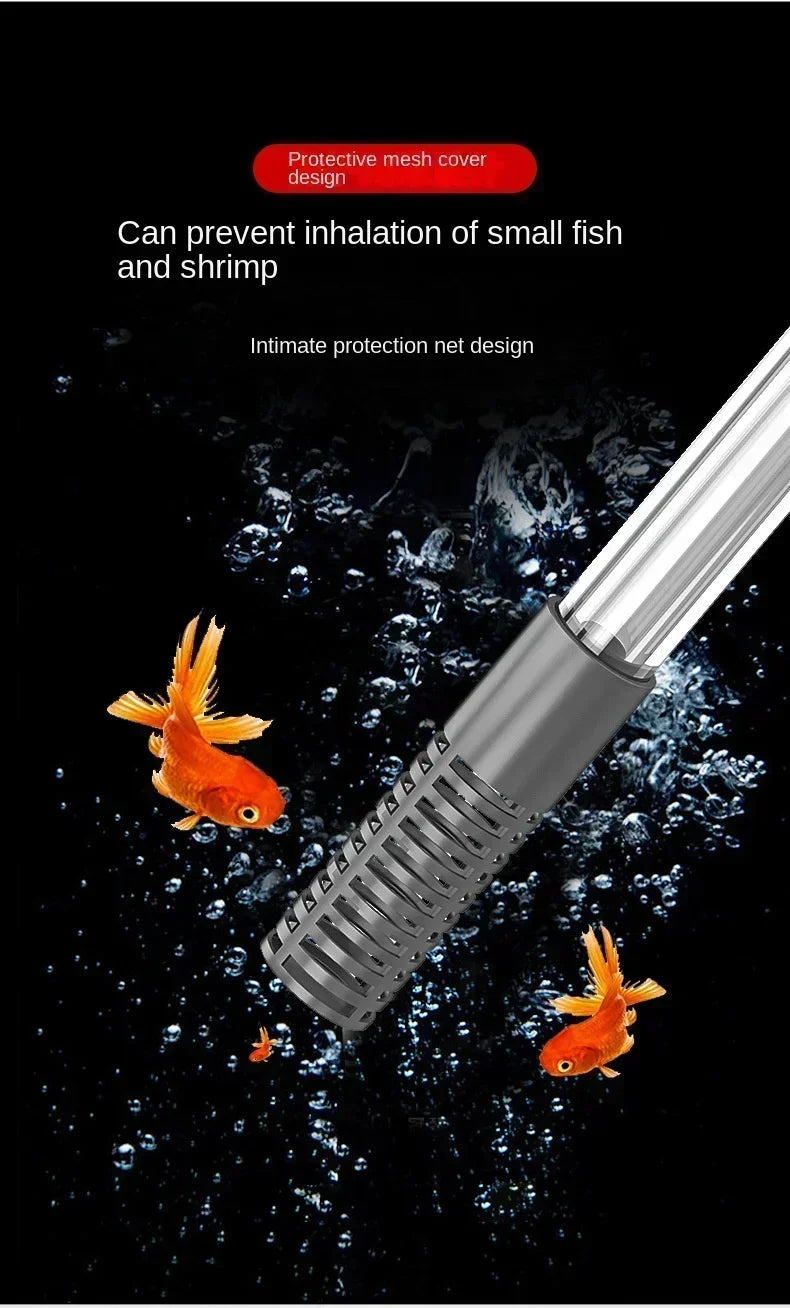 Fish Tank Siphon Vacuum Gravel Large Water exchanger Aquarium Sand Cleaning and Water Changing Cleaning Kit with Extension Tube