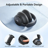 Fone de Ouvido Sem Fio Baseus EH10 NC ANC com Cancelamento de Ruído Híbrido Adaptativo de 45dB, Hi-Res LDAC, Bluetooth 6.0 e 80 Horas de Autonomia
