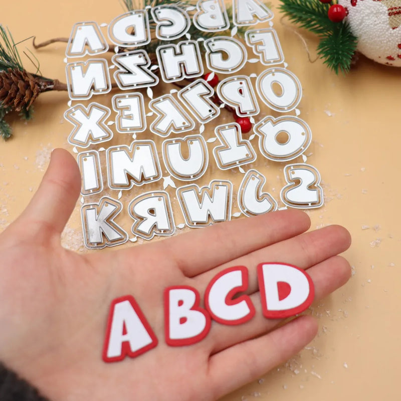 Letter A-z Metal Cutting Dies Scrapbooking Embossing Dies Stencil Template Art Decoration Knife Mold Craft Die Cut
