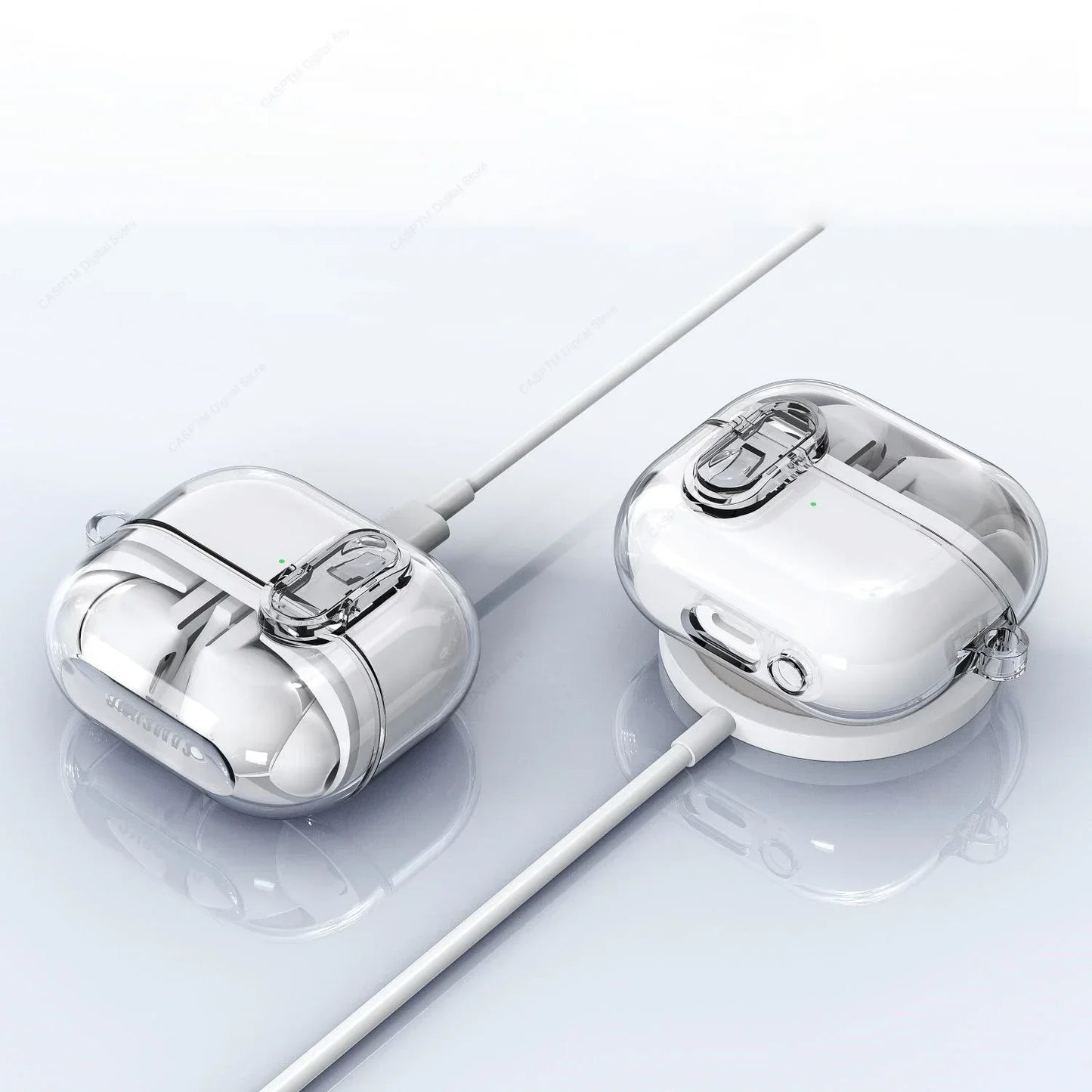 Funda de Auriculares inalámbricos con Bluetooth para Samsung Galaxy Buds3 Pro, funda transparente de TPU con bloqueo seguro para auriculares con llavero