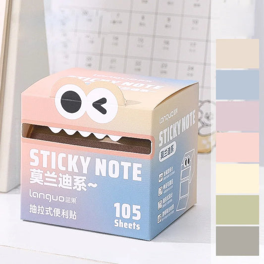 Mr. Paper 6 Style 105 Sheets/roll Pull-out Sticky Notes Student Stationery Sticky Notes Transparent Color Sticky Notes