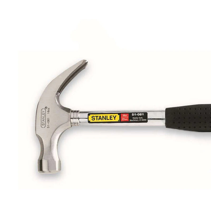 Stanley-Household Handmade Claw Hammer, Anti-Detachment, Steel, Original, Multifunctional, Safety, Hand Tool