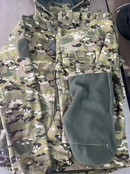 Chaquetas SoftShell de invierno para hombre, pantalones tácticos, para acampar, senderismo, caza, pesca, sudaderas de forro polar, abrigos, tallas S-5XL, pantalones cargo para exteriores.