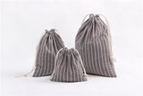 Cotton Linen Drawstring Cosmetic Bag Christmas Gift Package Makeup Storage Bags for Travel Wedding