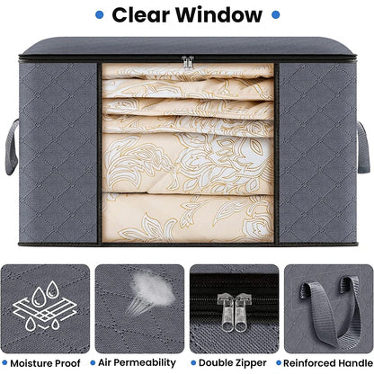 New Large Capacity Clothes Storage Bag Foldable Blanket Storage Containers for Organizing Bedroom Closet
