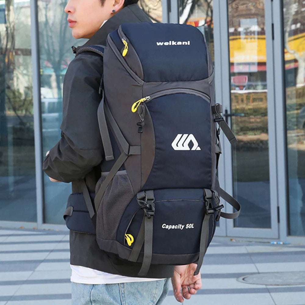 High Capacity Multifunctional Hiking Backpack Men Outdoor Sport Travel Backpack Bag Women 50L Hiking Climbing Fishing Backpack