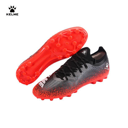 KELME Soccer MG Shoes Calf-Skin Cleats Match Artificial Grass Slip-Resistant Cushioning Training Football Shoes ZX80121058