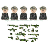 Military Special Forces Action Figure Building Blocks Ghillie Suit Weapons Sniper SWAT Ghost KSK Police Bandit Boy Toy Gift F029