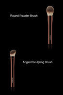 10pcs/set Hourglass Makeup brushes Powder Eyeshadow Domed Crease Make up brush Stippling Angled Shadow Brow with cosmeetic bag