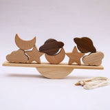 Montessori Sensory Toys Stacking Toys for Baby Forest Houses Replica Wooden Forest Blocks Early Childhood Education Game Gift