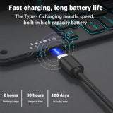 Wireless Backlit Bluetooth with Touchpad Ultra Slim 7-Colors Backlit Keyboard Portable Rechargeable Keyboard for ipad