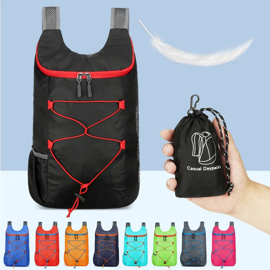 Buylor Outdoor Foldable Backpack Men Women Lightweight Waterproof Nylon Sports Bag for Camping Hiking Travel Mountain Bag Travel
