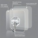 5/50pcs Transparent Stainless Steel Strong Self Adhesive Hooks Key Storage Hanger for Kitchen Bathroom Door Wall Multi-Function