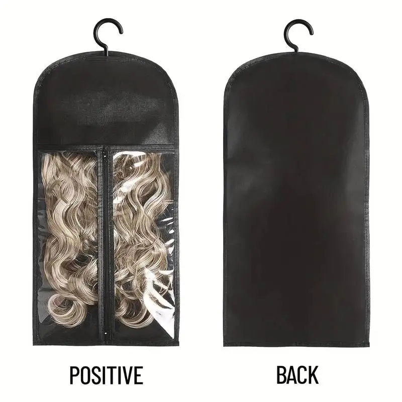 Saco do armazenamento com gancho para extensões do cabelo, suporte da peruca, perfeito para o curso, 1PC