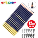 Professional Drawing Sketching Pencil Set, 12pcs Graphite Pencils, 6H-12B, Ideal for Drawing Art, Sketching, Shading, Artist Pen