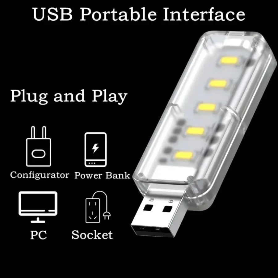 Portable Dimmable Touch Control 10LEDs USB Night Light 5V Bulb for Bedroom Study PC Laptop Mobile Power Bank Plug in Lighting