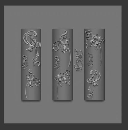 1pc Bowknot Candles Jellyfish Shell Rose Leaf  3D Acrylic Mold Nail Art Decoration Nails DIY Design Silicone  Nails Mold
