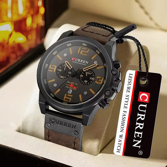 Watch For Men Top Brand Luxury CURREN Fashion Leather Quartz Men Watches Date Business Sport Male Wristwatch Clock Montre Homme