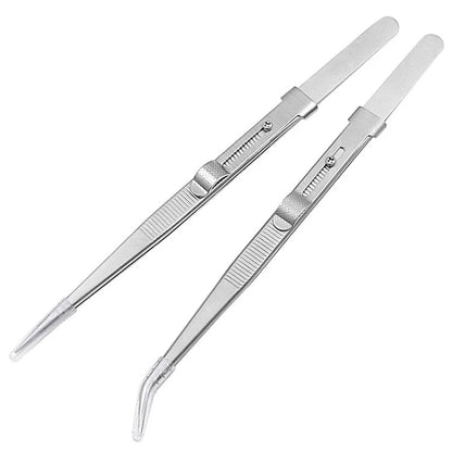 Pinzas de acero inoxidable con cierre deslizante ajustable, antiestáticas, herramienta para la fabricación de joyas y reparación de componentes electrónicos.
