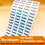 Custom Name Tag Sticker Waterproof Kawaii Stickers Decals Personalized First Name Label for Children School Stationery Bottle