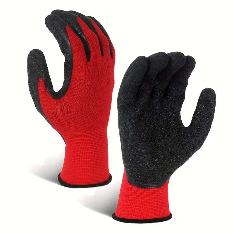 Multi functional work gloves, rubber coating, durable and safe grip, suitable for gardening and mechanical workers