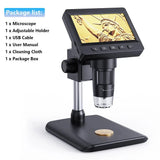 4.3 Inch Digital Microscope 1080P 50-1000x Coin Microscope 2000mAh Soldering Microscope for Electronics Repair PCB PC Laptop