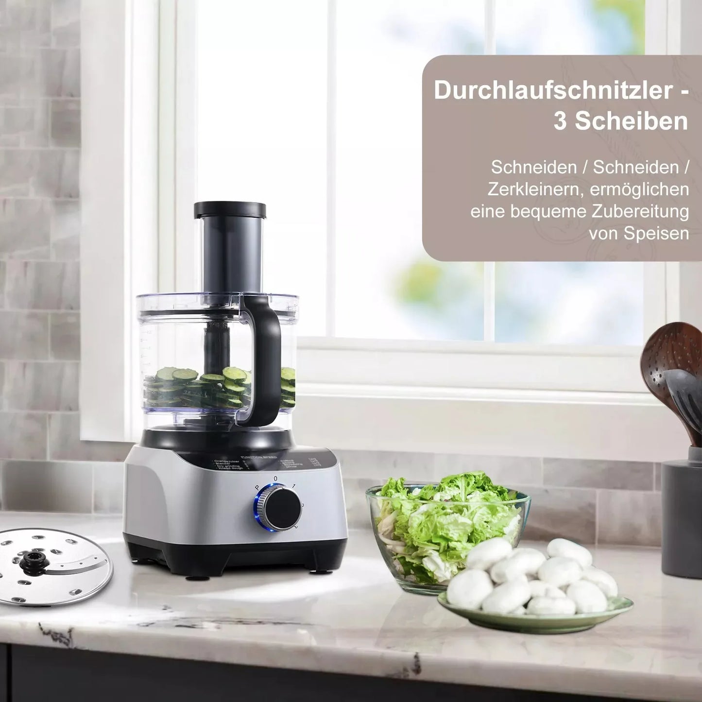 Topstrong 1300W Multifunctional 11-in-1 Whisk Kitchen Mixer Food processor YYFP410